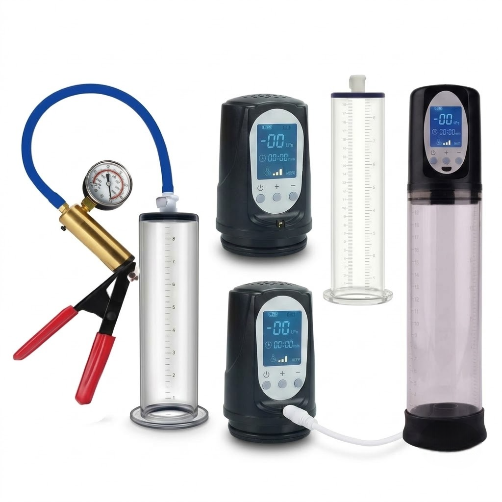 Vulcanmen penis pump with handheld vacuum gauge, engineered in India
